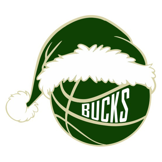 Milwaukee Bucks Basketball Christmas hat logo iron on paper